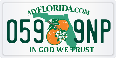 FL license plate 0599NP