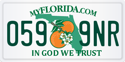 FL license plate 0599NR