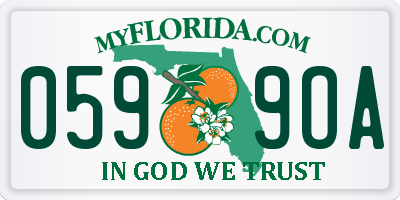 FL license plate 0599OA