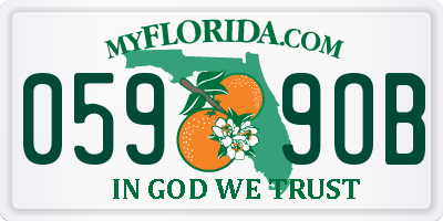FL license plate 0599OB