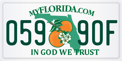 FL license plate 0599OF