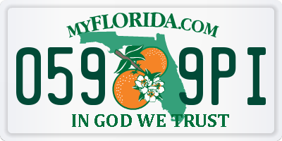 FL license plate 0599PI
