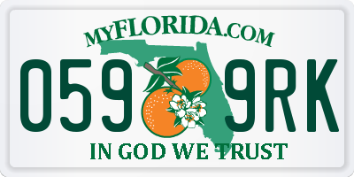 FL license plate 0599RK