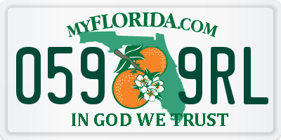 FL license plate 0599RL