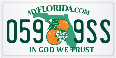 FL license plate 0599SS