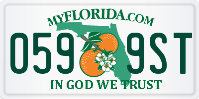 FL license plate 0599ST