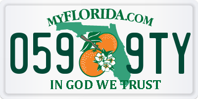 FL license plate 0599TY