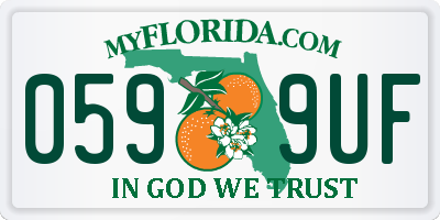 FL license plate 0599UF