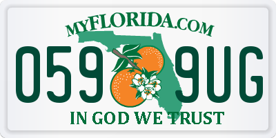 FL license plate 0599UG