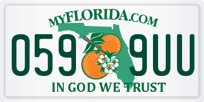 FL license plate 0599UU
