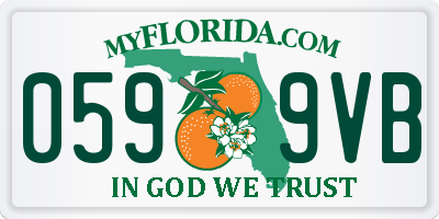 FL license plate 0599VB