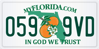 FL license plate 0599VD