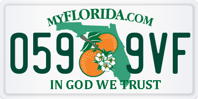 FL license plate 0599VF