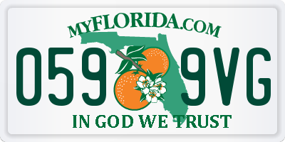FL license plate 0599VG