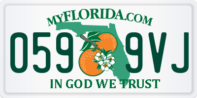 FL license plate 0599VJ