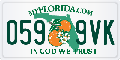 FL license plate 0599VK