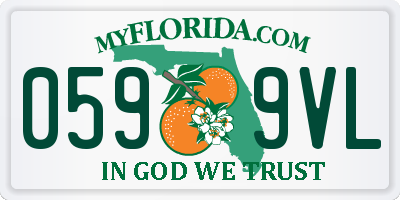 FL license plate 0599VL