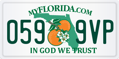 FL license plate 0599VP