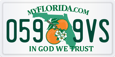 FL license plate 0599VS