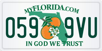 FL license plate 0599VU
