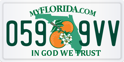FL license plate 0599VV