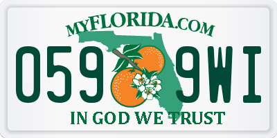 FL license plate 0599WI