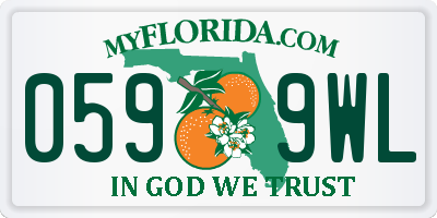 FL license plate 0599WL