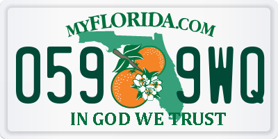FL license plate 0599WQ