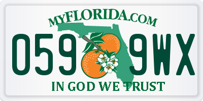FL license plate 0599WX