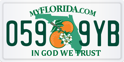 FL license plate 0599YB