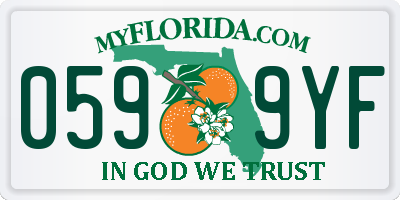 FL license plate 0599YF