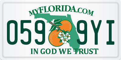 FL license plate 0599YI