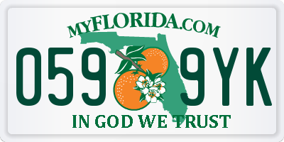 FL license plate 0599YK