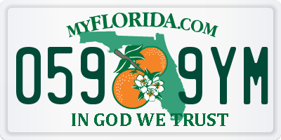 FL license plate 0599YM