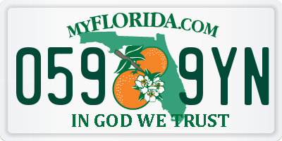 FL license plate 0599YN
