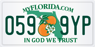 FL license plate 0599YP