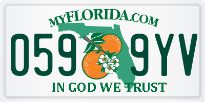 FL license plate 0599YV