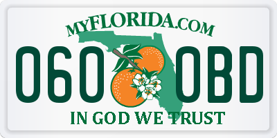 FL license plate 0600BD