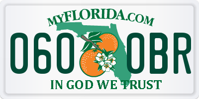 FL license plate 0600BR