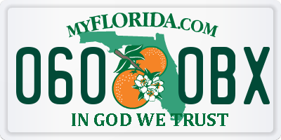 FL license plate 0600BX