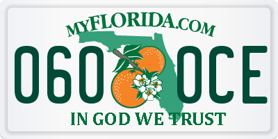 FL license plate 0600CE