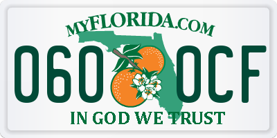 FL license plate 0600CF
