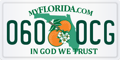 FL license plate 0600CG