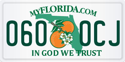 FL license plate 0600CJ