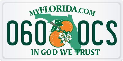 FL license plate 0600CS