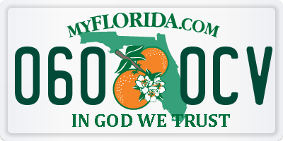 FL license plate 0600CV