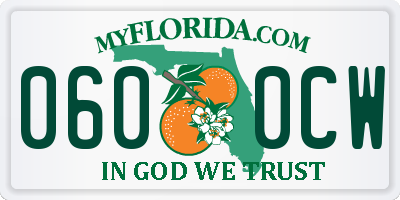 FL license plate 0600CW