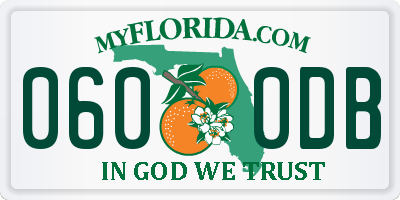FL license plate 0600DB