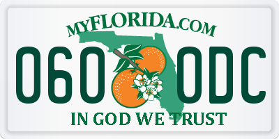 FL license plate 0600DC