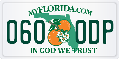 FL license plate 0600DP